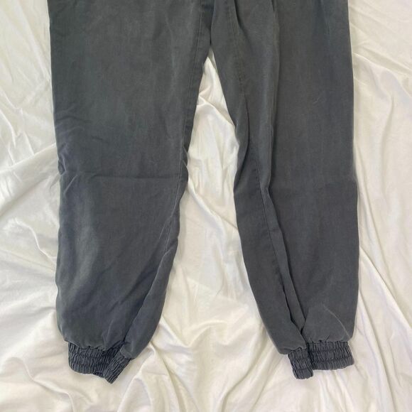 INC Early 2000's Soft Grunge Dark Gray Black Cinched Casual Jogger Pants 12 / L - Picture 3 of 6